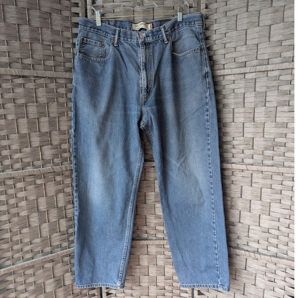 Vtg Y2K Levi's 550 Relaxed Fit Tapered Leg Blue Jeans Denim Fits Sz 38x29 *READ